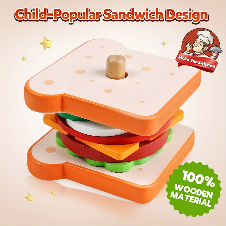 Wooden sorting and stacking toys