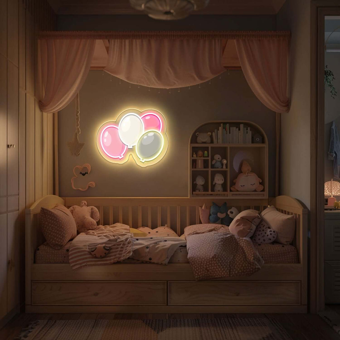 Pink Air Balloon Neon Sign
