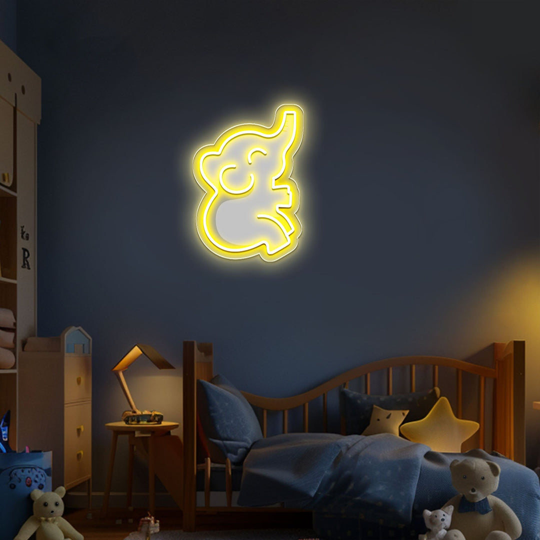 Cute Elephant Neon Sign