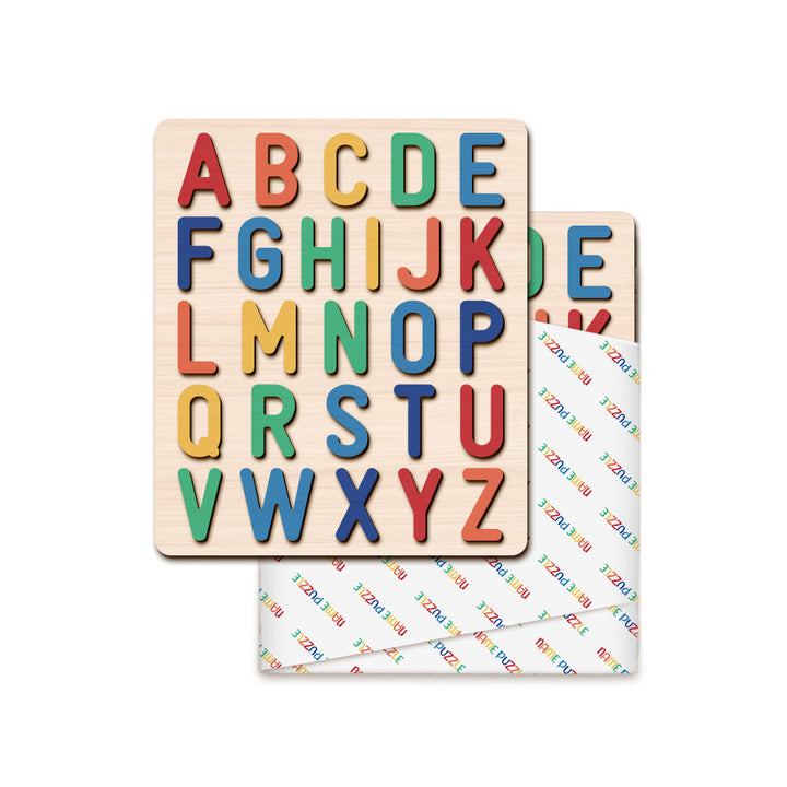 Wooden Rainbow Alphabet Educational Puzzle