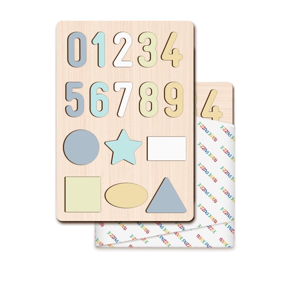 Shapes And Numbers Wooden Educational Puzzle
