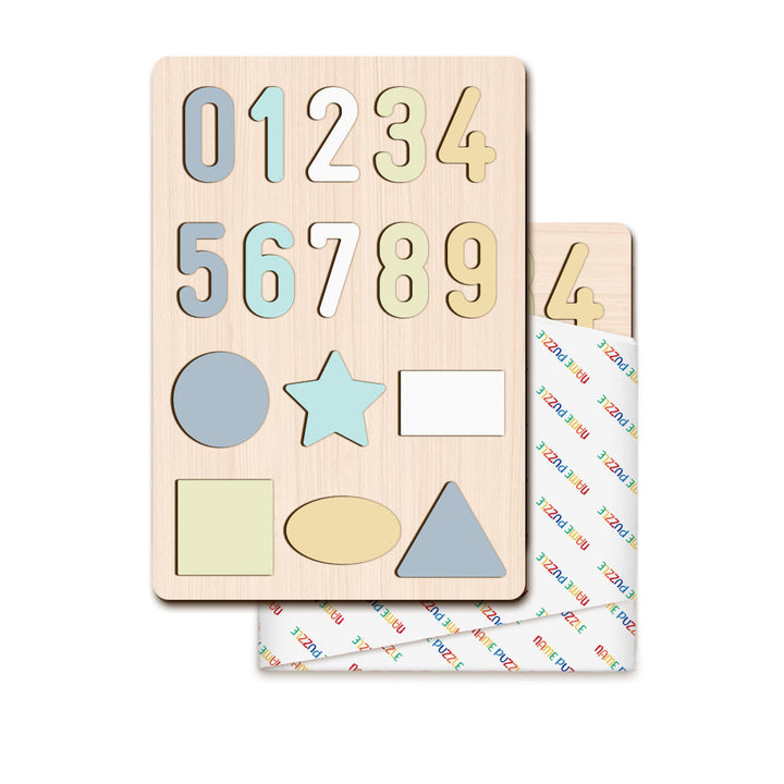 Shapes And Numbers Wooden Educational Puzzle