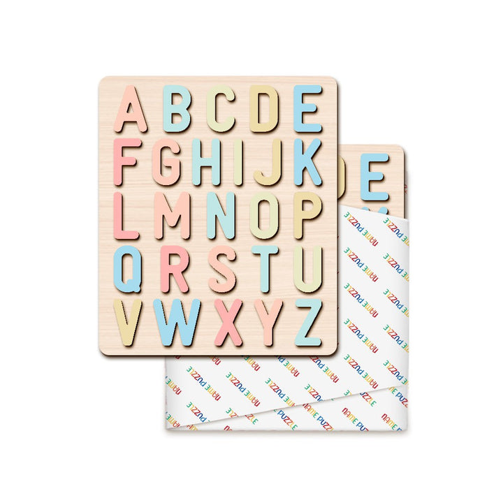 Wooden Rainbow Alphabet Educational Puzzle