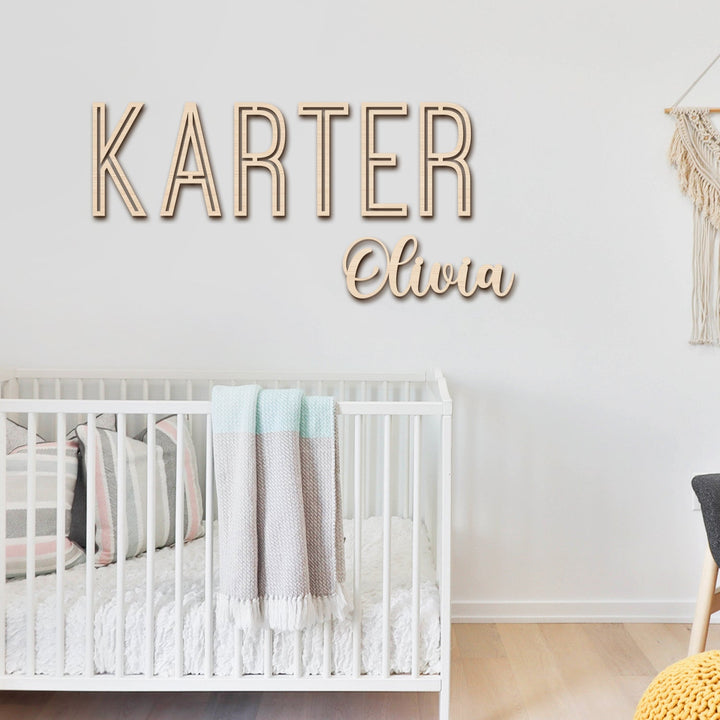 Wooden Baby Name Sign Wall Dector