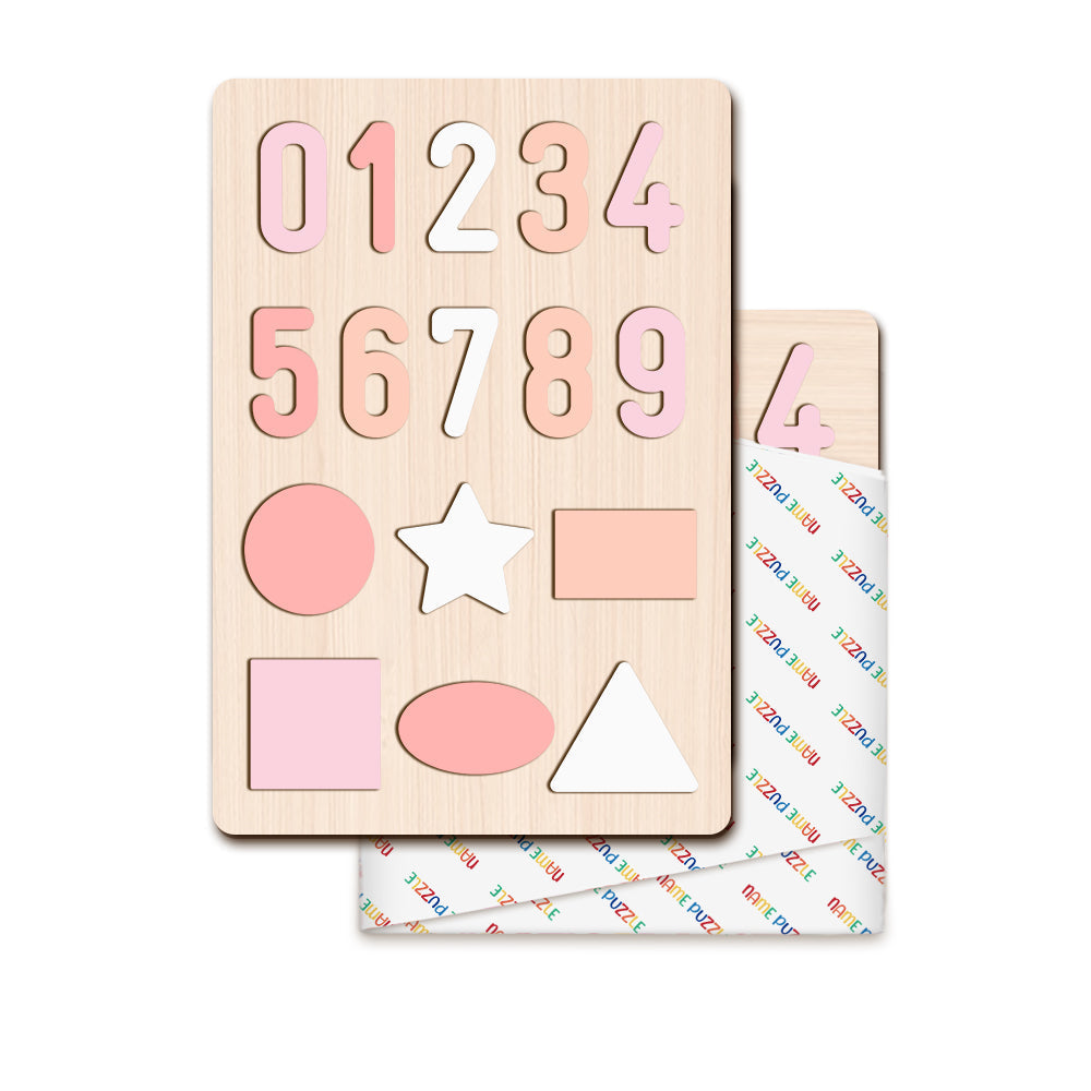 Shapes And Numbers Wooden Educational Puzzle
