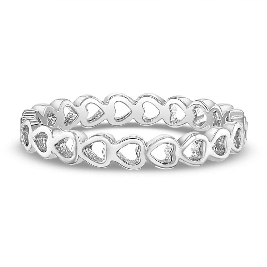 Sterling Silver Skeleton Heart Kids Ring