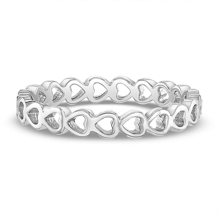 Sterling Silver Skeleton Heart Kids Ring