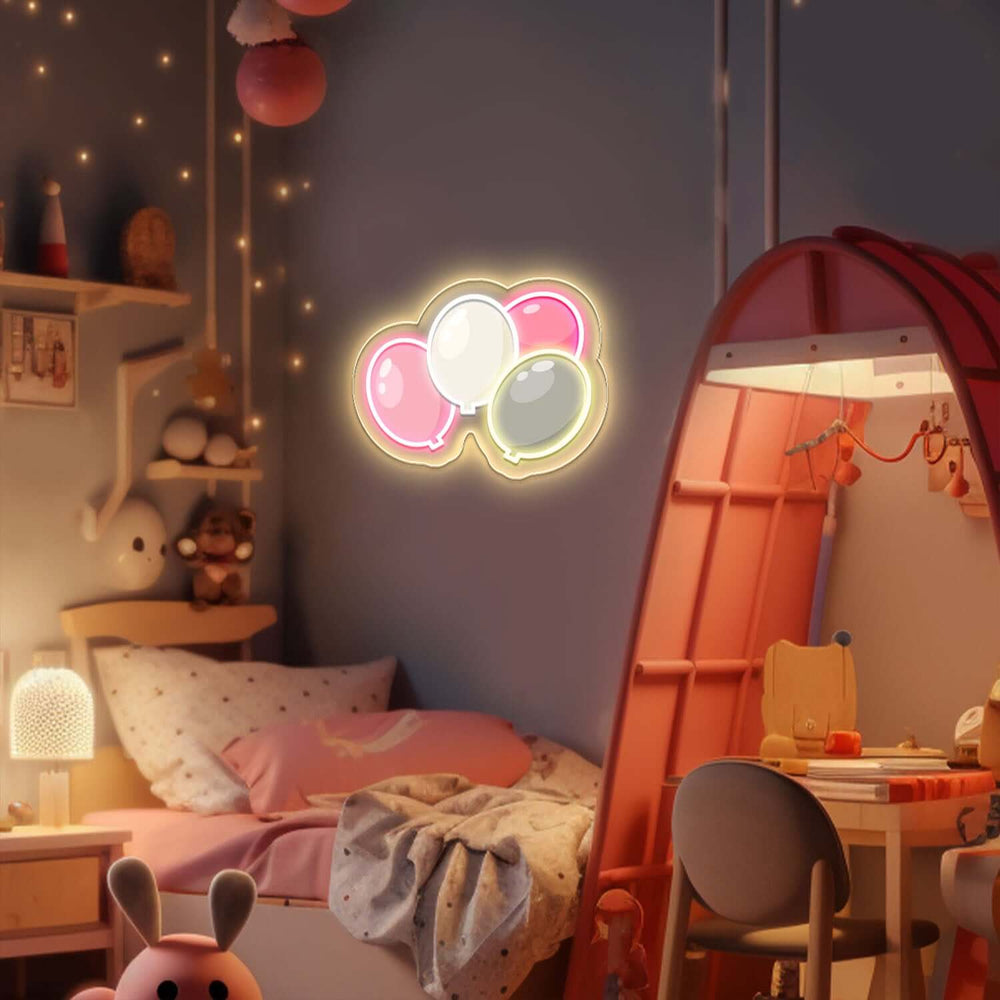 Pink Air Balloon Neon Sign