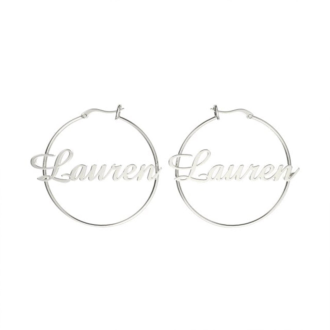 Sterling Silver Personalized Kids Name Earrings