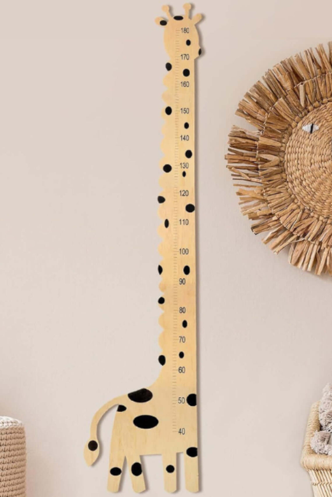 Wooden Baby Giraffe Growth Chart Ruler
