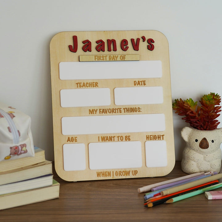 Wooden School Sign