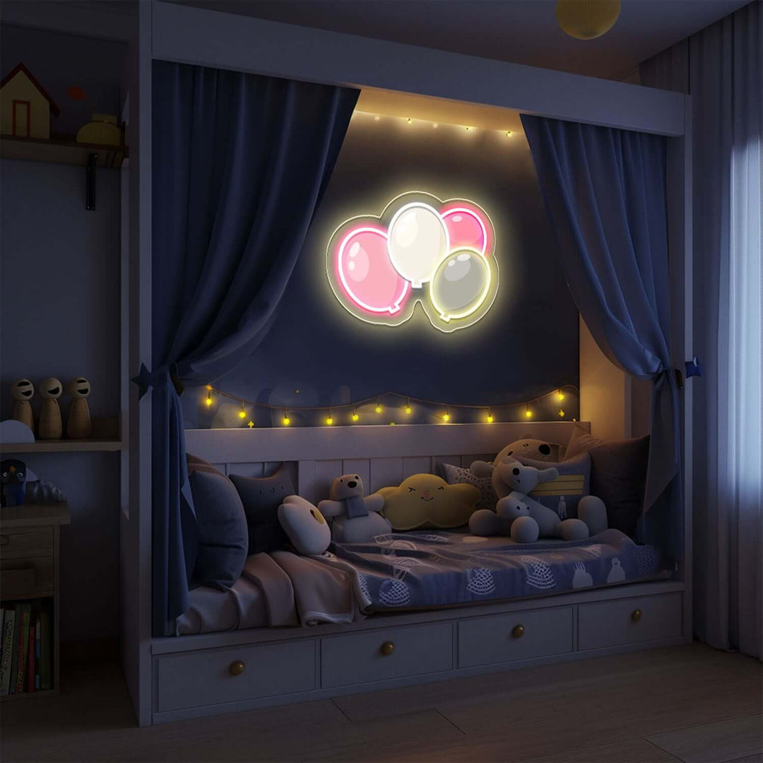 Pink Air Balloon Neon Sign