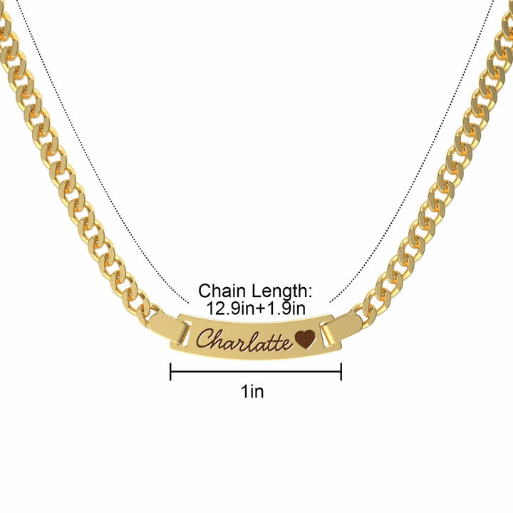 Personalized Baby Name Necklace Size