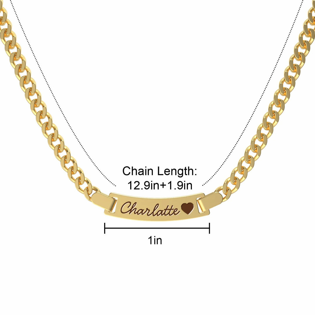 S925 Personalized Baby Name and Birthstone Necklace