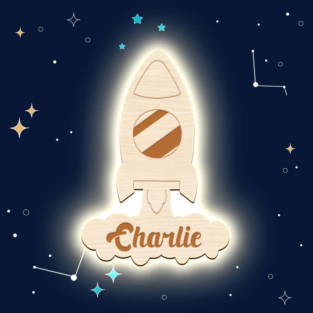 Personalized Wall Light Accessories - Rockets launched