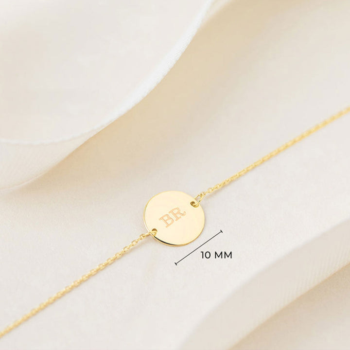 Kids Disc Engraved Letter Bracelet