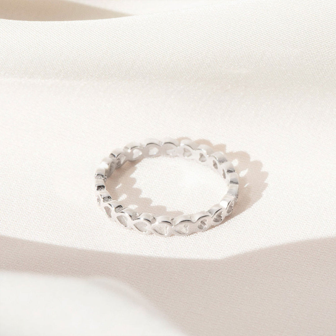Sterling Silver Skeleton Heart Kids Ring