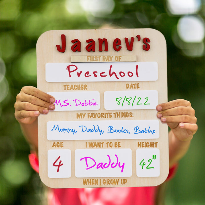 Wooden School Sign
