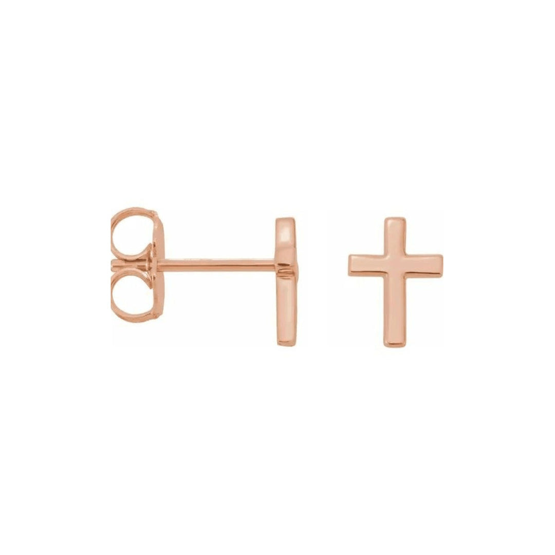 925 Sterling Silver Kids Cross Earrings