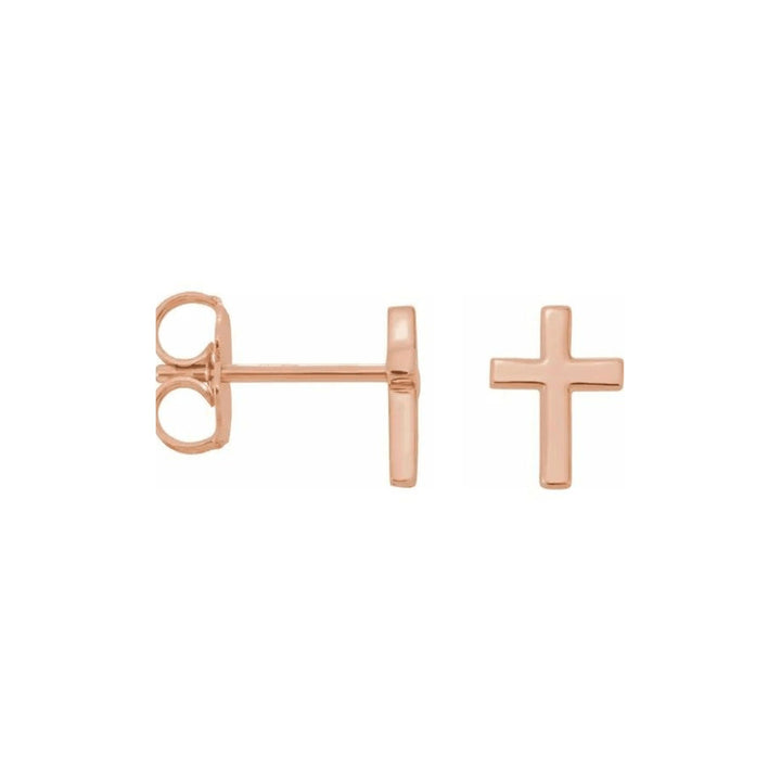 925 Sterling Silver Kids Cross Earrings