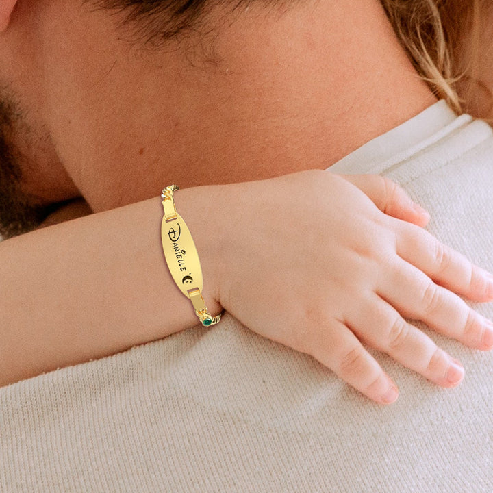 Oval child's id bracelet