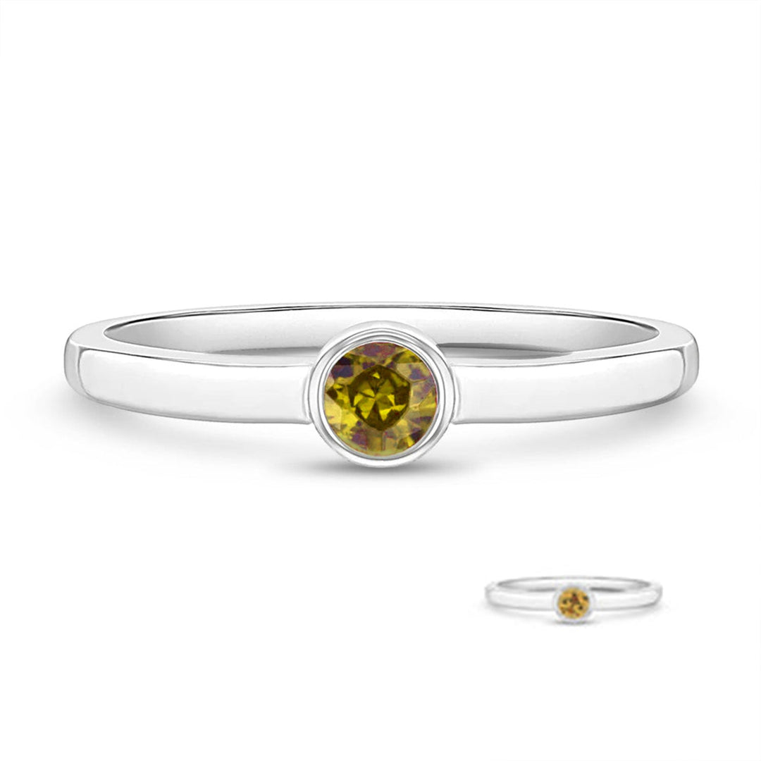 925 Sterling Silver Kids Birthstone Rings