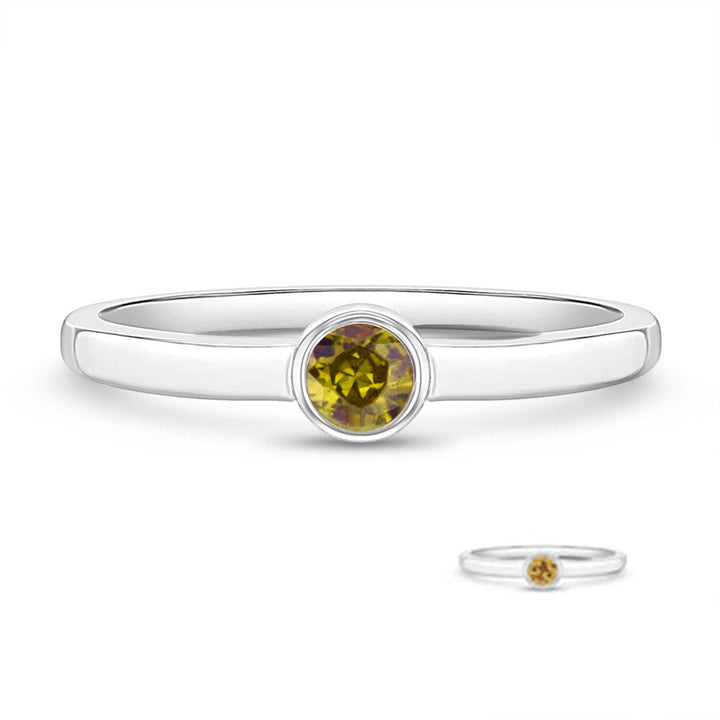 925 Sterling Silver Kids Birthstone Rings