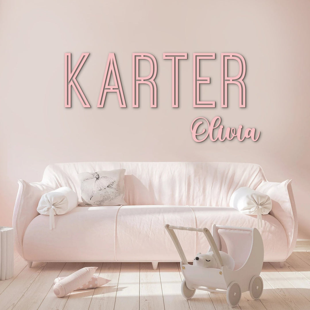 Wooden Baby Name Sign Wall Dector