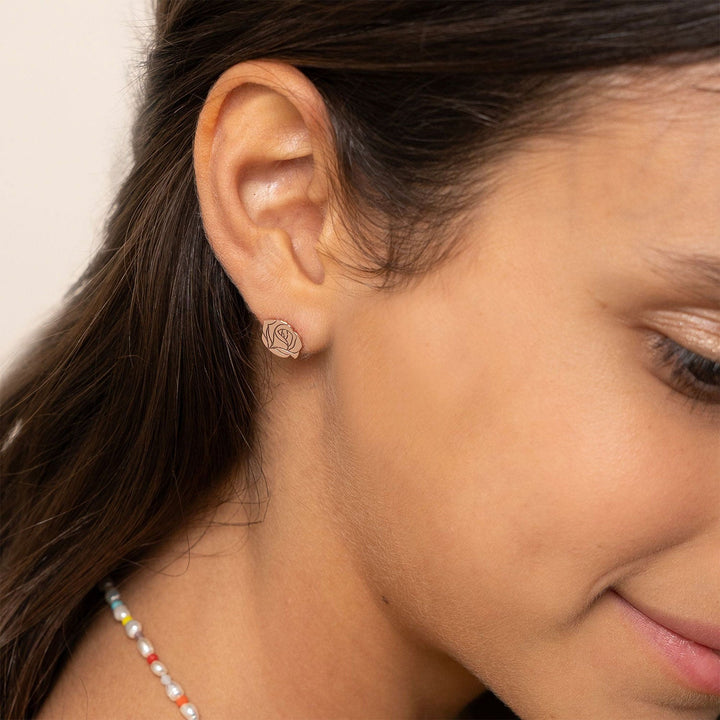925 Sterling Silver Kids Birthday Flower Earrings