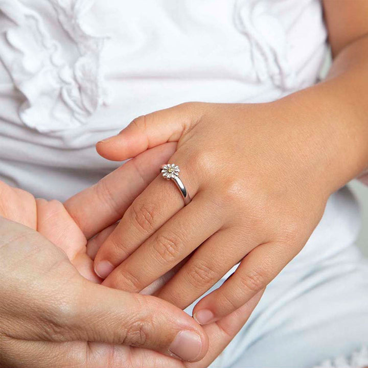 925 Sterling Silver Kids Daisy Ring