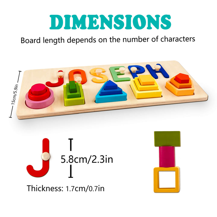 Personalized Wooden Baby Name Stacking Toy