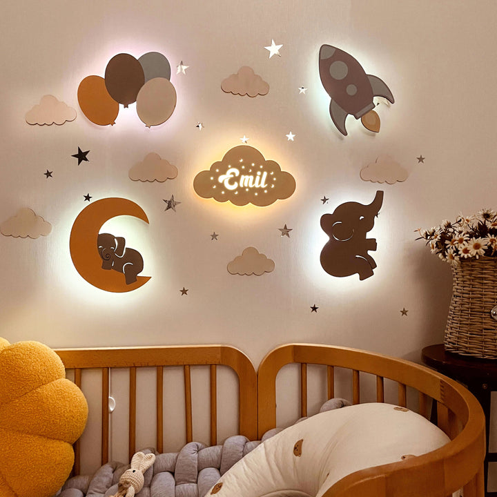 Emil's Room Wall Light Set - 5 Pcs - Boys Color