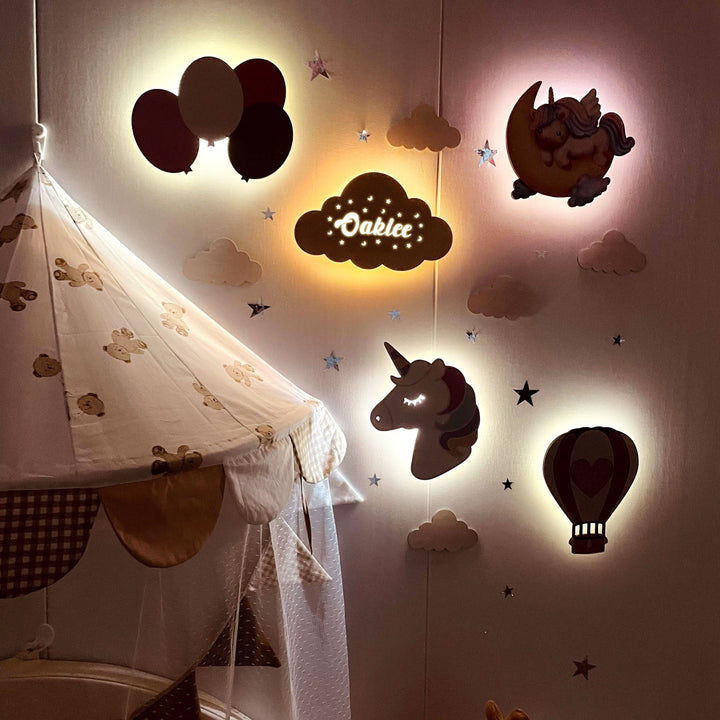 Oaklee's Room Wall Light Set - Girls Color