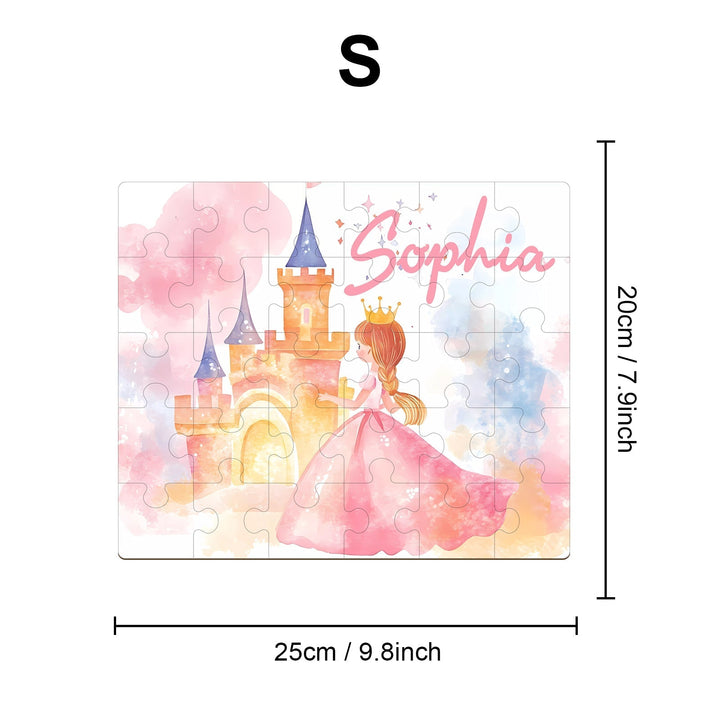 Personalized Wooden Baby Name Jigsaw Puzzle - Fairy Tale Princess