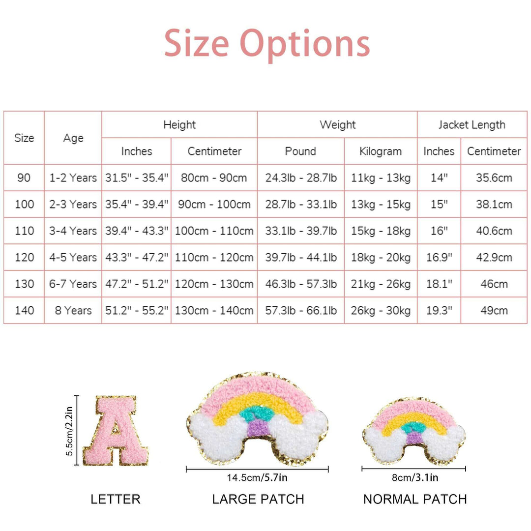 Personalized Kids Patch Denim Jacket - Size Options