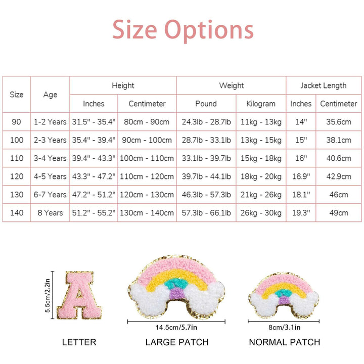 Personalized Kids Patch Denim Jacket - Size Options