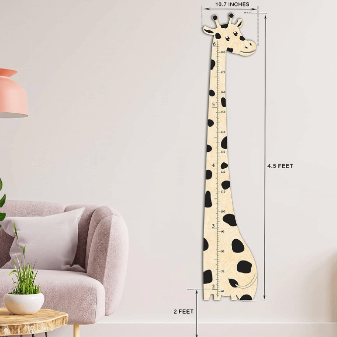 Wooden Baby Height Growth Chart Ruler For Kids - Size
