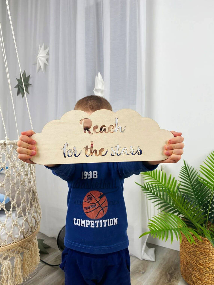Personalized Wooden Baby Rocket Growth Chart Ruler - Detail 1