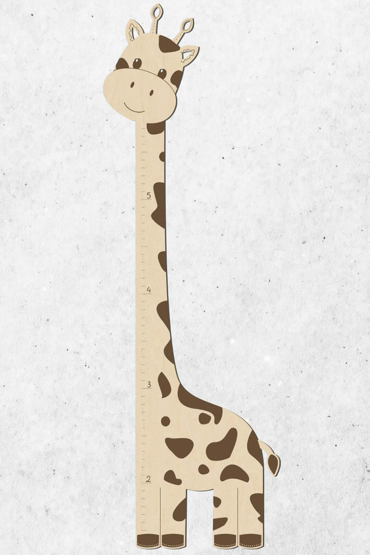 Wooden Giraffe Baby Height Growth Chart Ruler