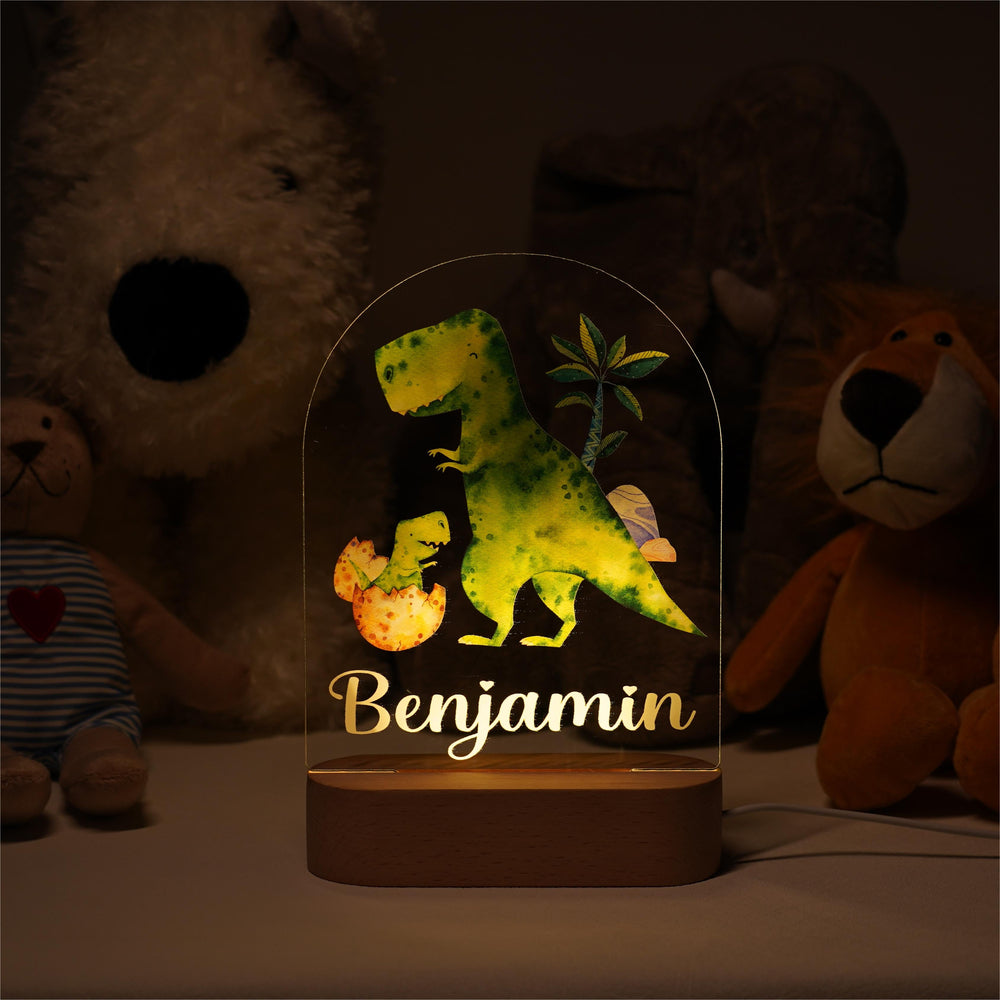 Personalised Baby Name Light - Dinosaur