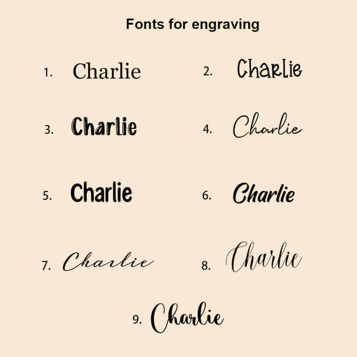Personalized Wooden Letter Piggy Bank For Kids - Font Options