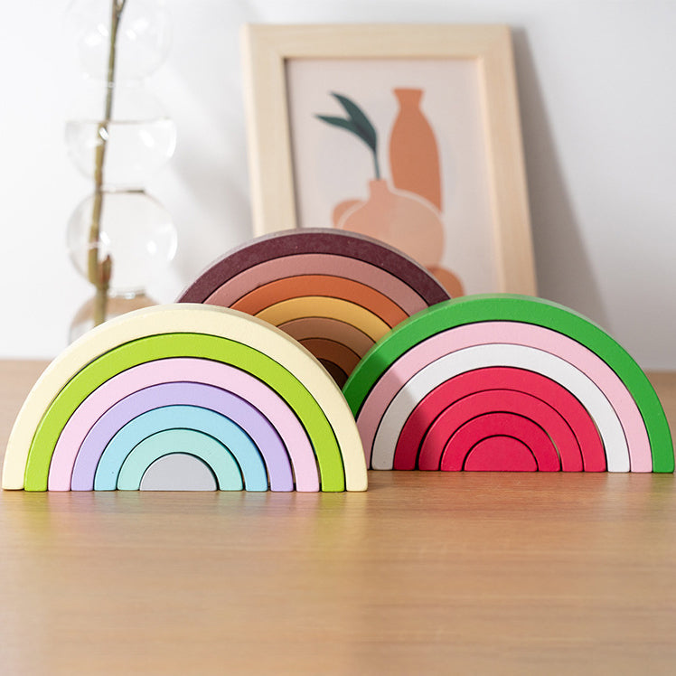 Wooden Rainbow Stacking