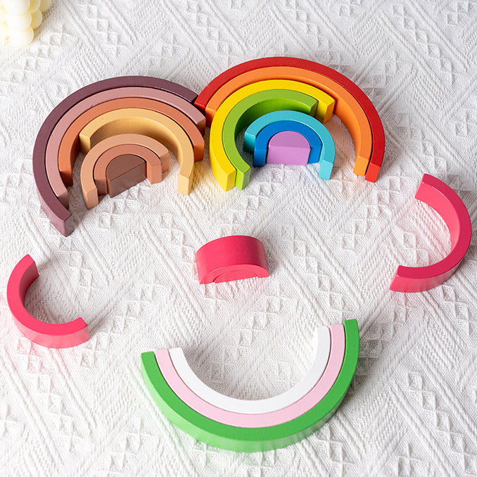 Wooden Rainbow Stacking