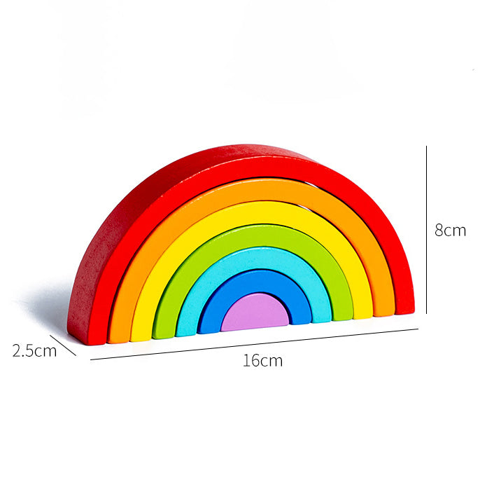 Wooden Rainbow Stacking