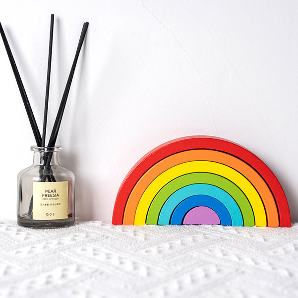 Wooden Rainbow Stacking