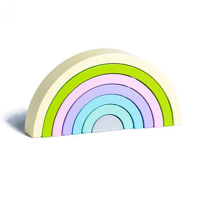 Wooden Rainbow Stacking