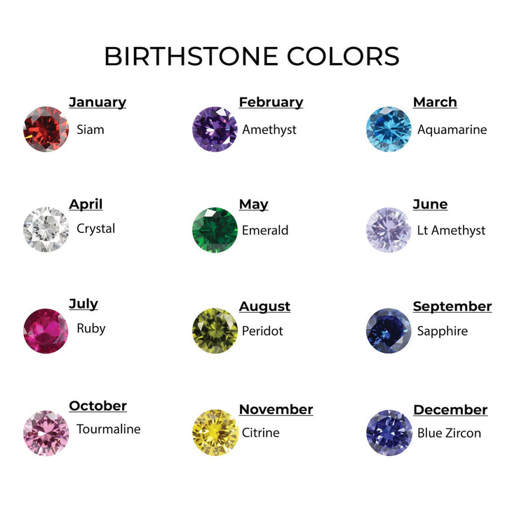 Custom Kids Name and Birthstone Charm Necklace