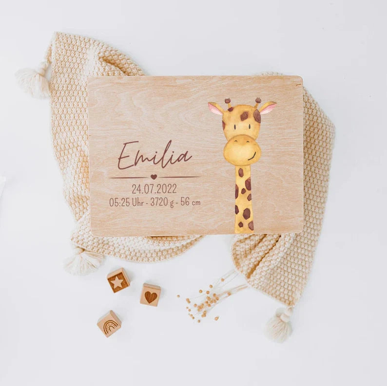 Personalized baby souvenir box