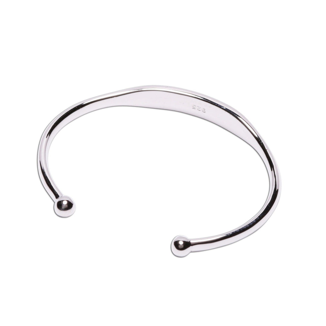 925 Sterling Silver Personalized Engraved Baby Name Cuff Bracelet