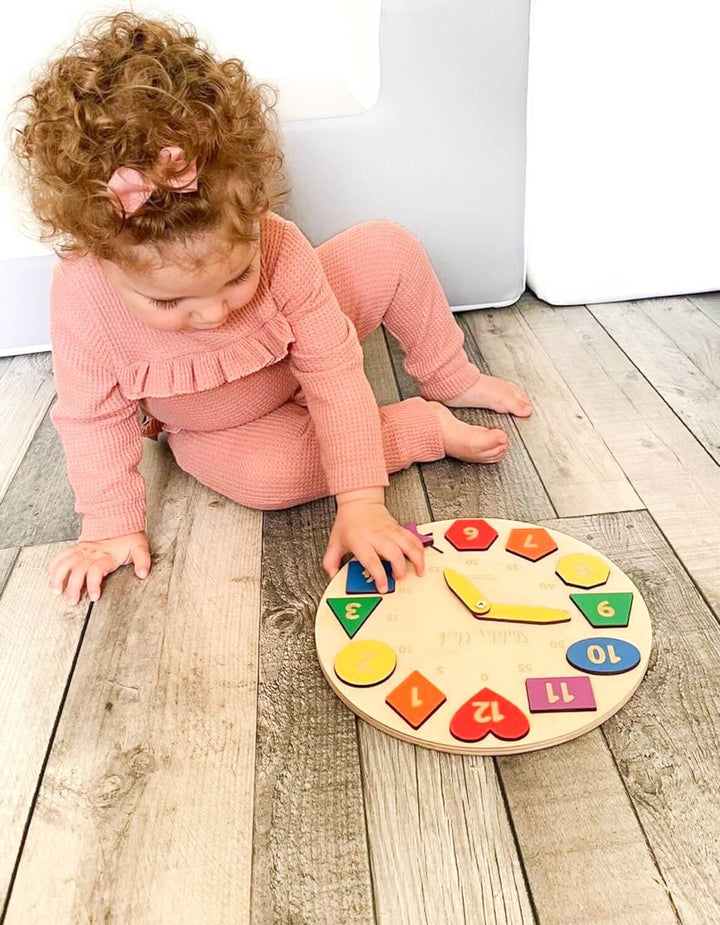 Personalized Wooden Name Clock For Kids